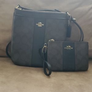 Coach Classic Messenger Bag & Wristlet